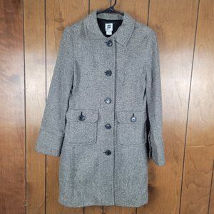 Gap Wool Medium Length Single Breasted Trenchcoat Womens Small